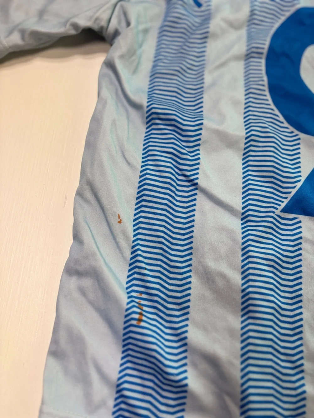 Manchester City FC Kids Soccer Jersey Light Blue Etihad Airways Size 6